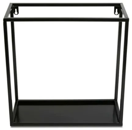 Poliță de perete neagră 35x35 cm