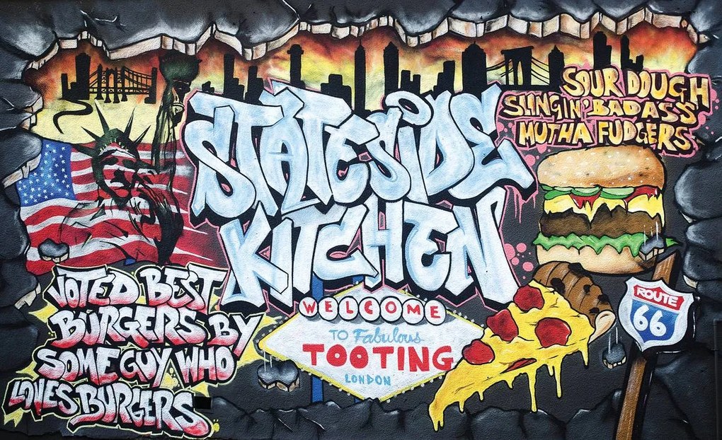 Fototapet - Cel mai bun burger - Graffiti (254x184 cm)