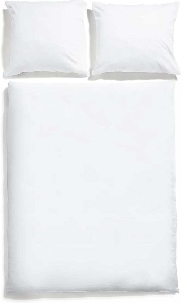 Lenjerie de pat din bumbac satinat Premium White 220x200+2x70/80 cm