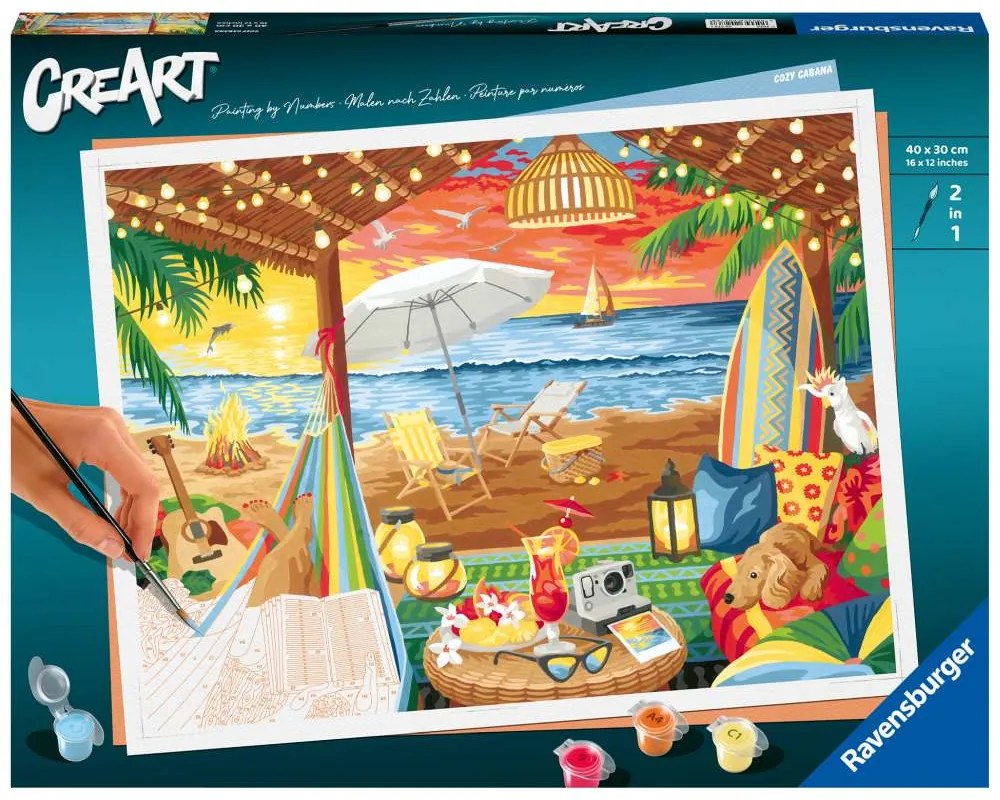 CREART PICTURA PE NUMERE PENTRU ADULTI CABANA COZY - RAVENSBURGER (RVSPBN20276)