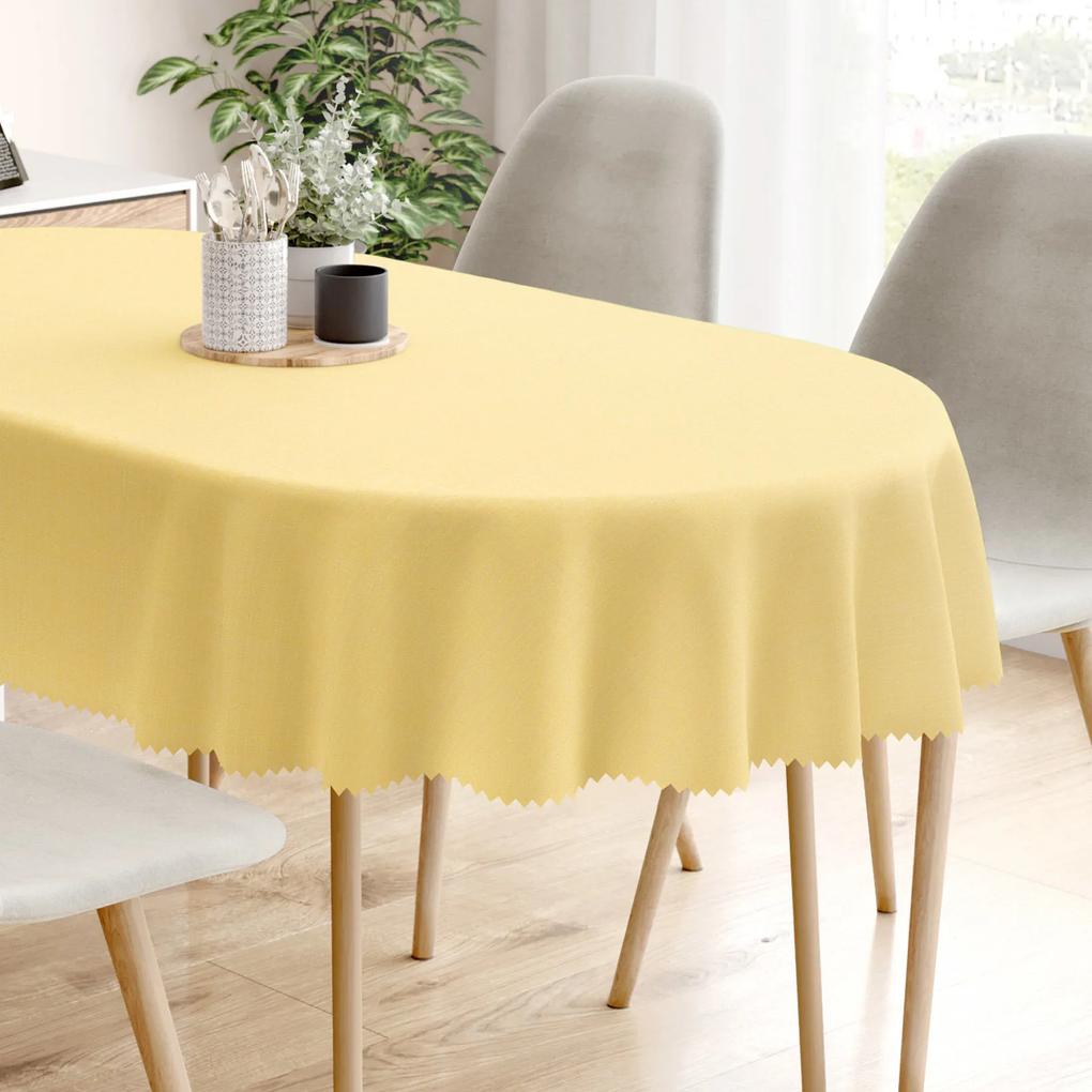 Goldea față de masă teflonată - galben deschis - ovală 120 x 180 cm