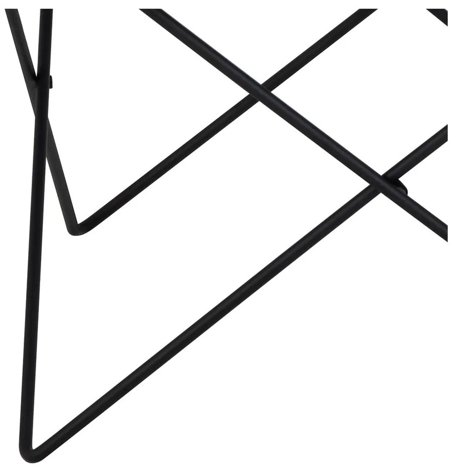 Măsuță de cafea neagră cu blat din sticlă ø 80 cm Cuxton – Actona