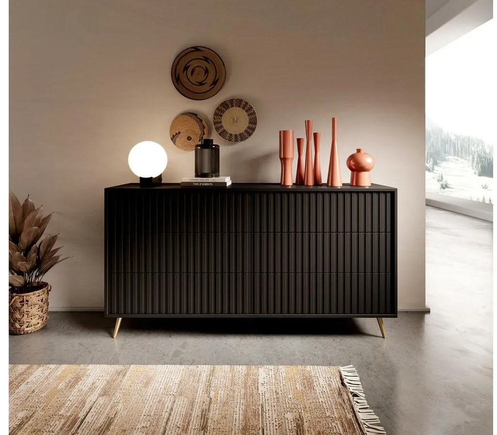 Dulap Biel B5 (negru + auriu). 1099295