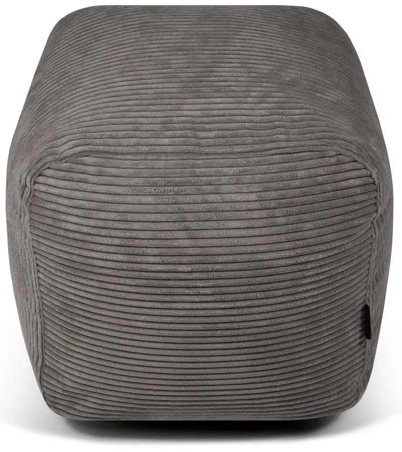 Fotoliu bean bag verde cu tapițerie din catifea reiată Plus 50 Lounge – SLOWDOWN