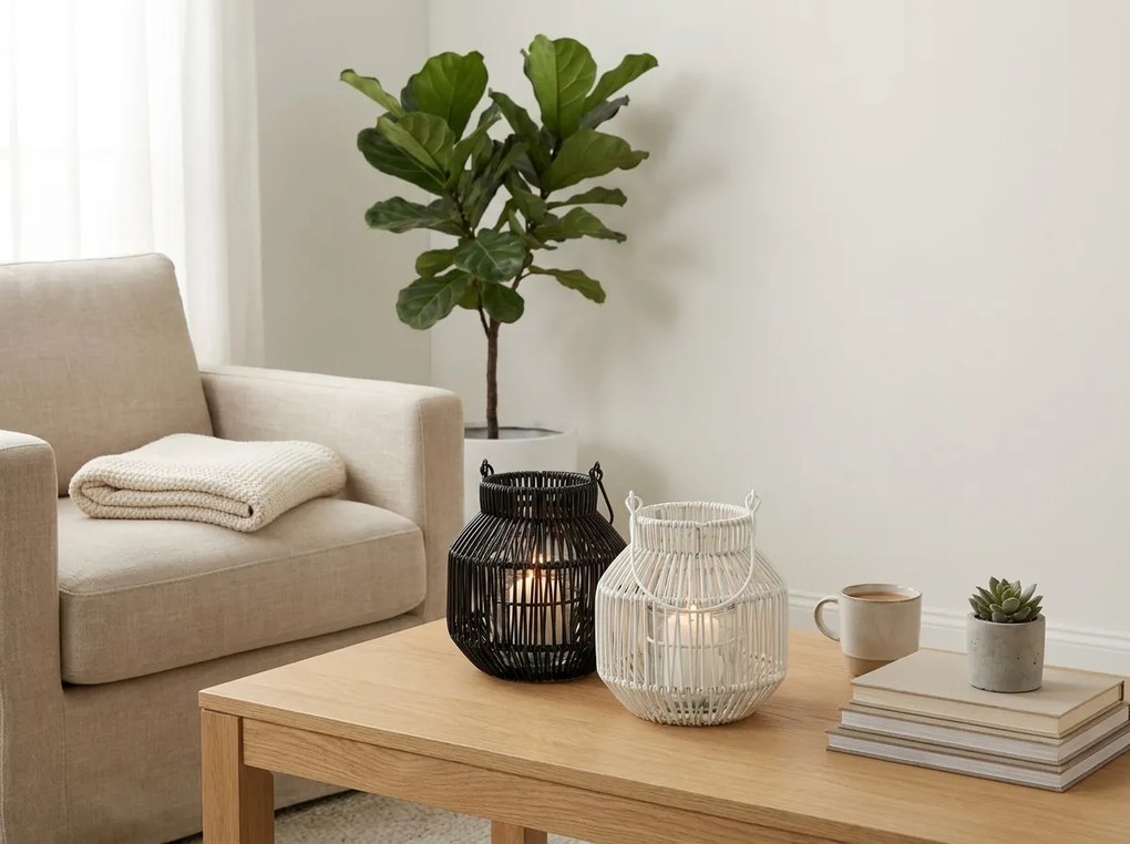 Lampa metalica MAREN HALO 18,5 cm, alba