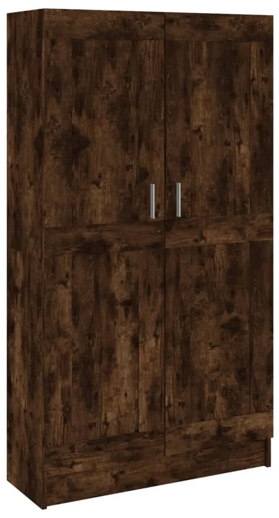 815612 vidaXL Bibliotecă, stejar fumuriu, 82,5x30,5x150 cm, lemn prelucrat