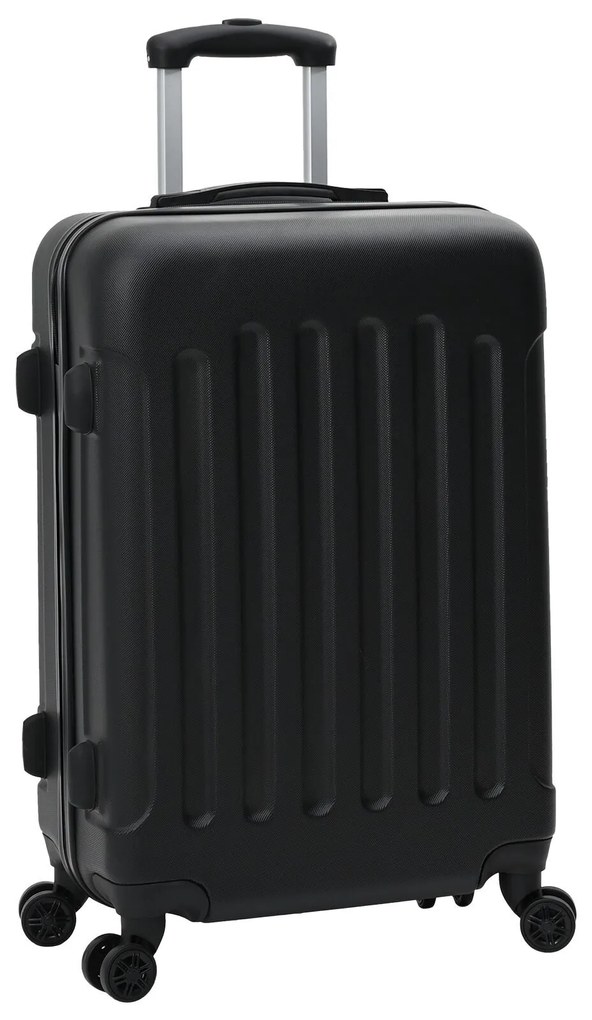 vidaXL Valiză cu blocare 3 pcs Negru 50 x 31 x 78 cm Plastic ABS