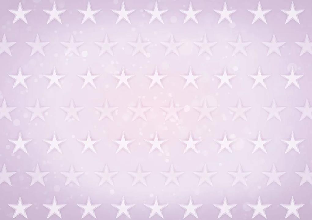 Fototapet - Stele pe  fundal roz (152,5x104 cm), în 8 de alte dimensiuni noi