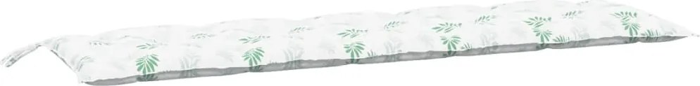 vidaXL Pernă bancă de grădină model frunze, 180x50x7 cm, textil oxford