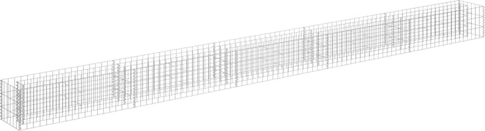 vidaXL Strat înălțat gabion, 450 x 30 x 30 cm, oțel galvanizat