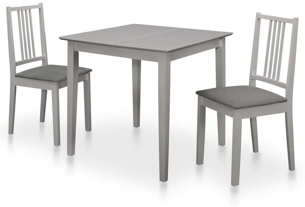 276397 vidaXL Set mobilier de bucătărie, 3 piese, gri, MDF