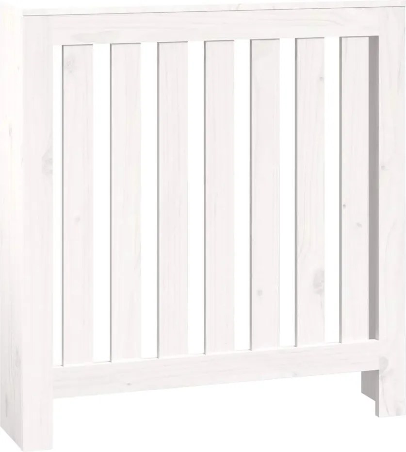 vidaXL Mască pentru calorifer, alb, 79,5x19x84 cm, lemn masiv de pin