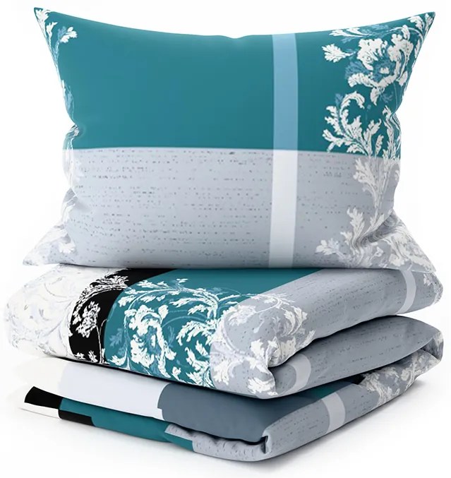 Lenjerie de pat din microfibra LUXURY turcoaz Dimensiune lenjerie de pat: 2 buc 70 x 90 cm | 200 x 220 cm