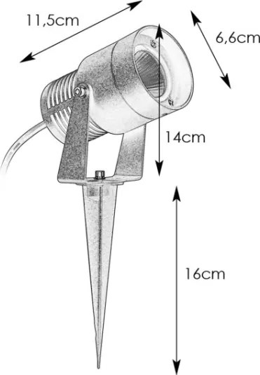 Markslöjd 107713 - Lampă LED de exterior GARDEN24 LED/3W/24V IP44 crom mat