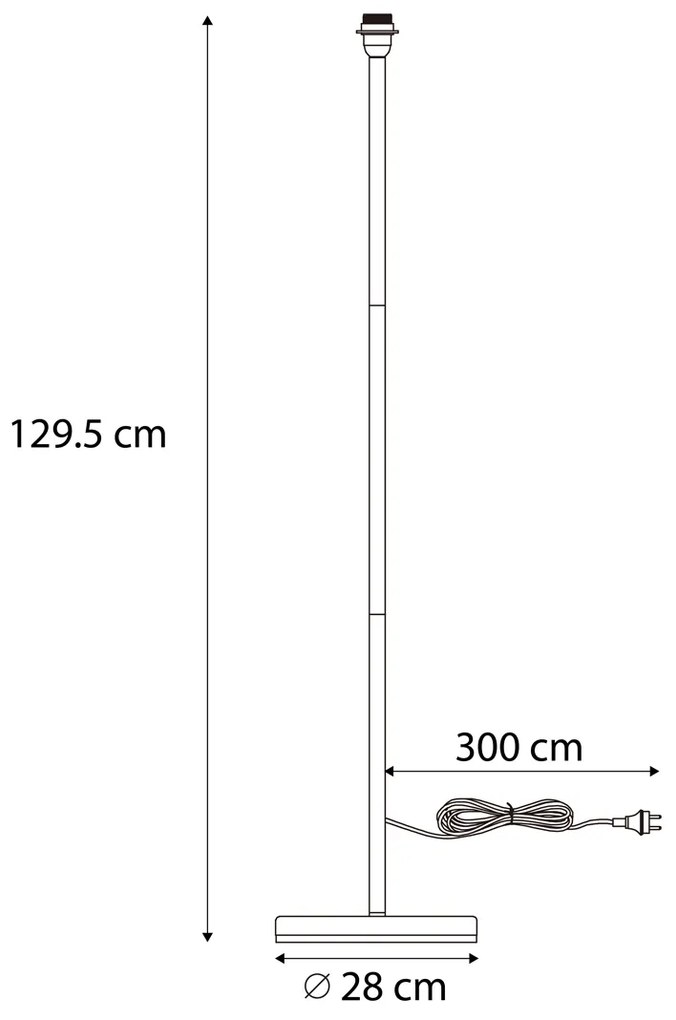 Lampă de podea de exterior neagră - Virginia Foot