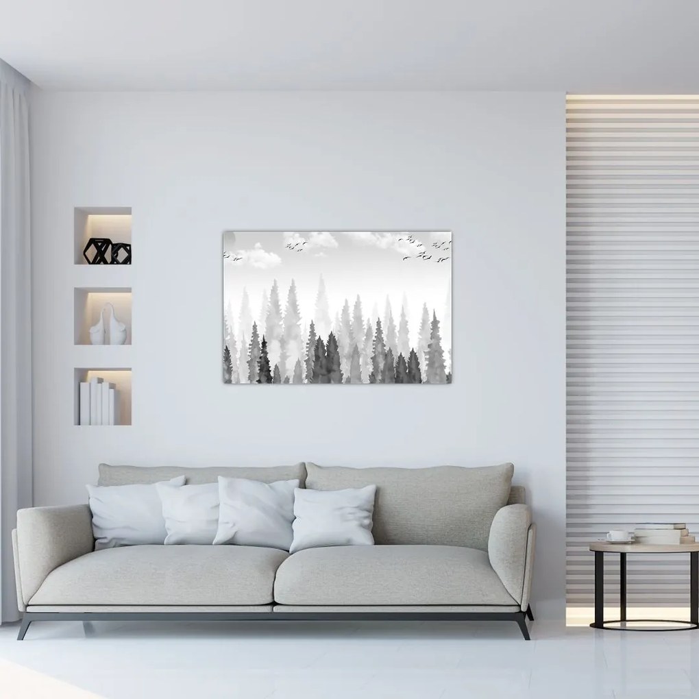 Tablou - Culmi de pădure (90x60 cm)