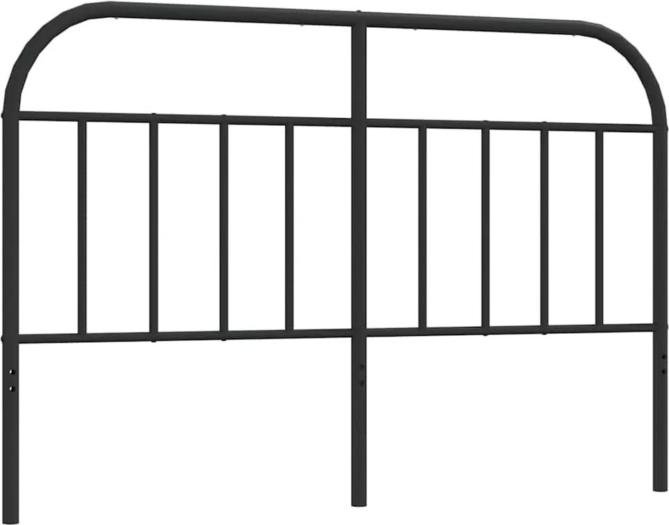 vidaXL Tăblie de pat de schimb metalică, negru, 135 cm