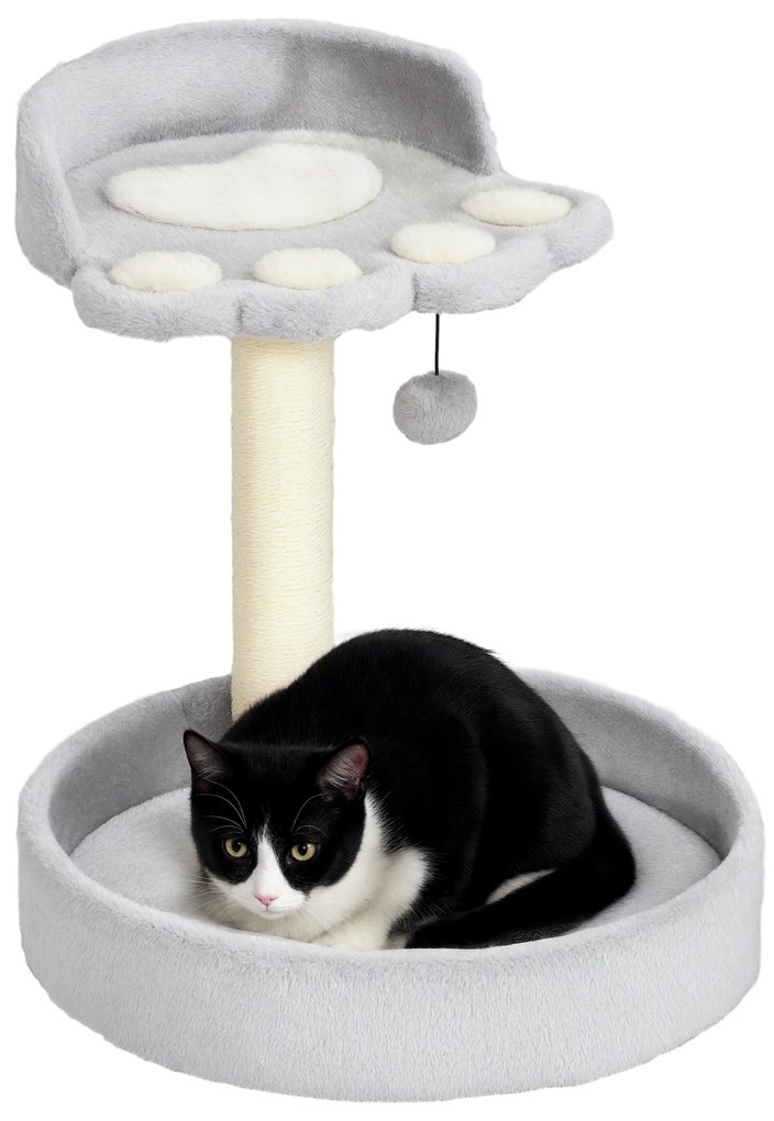 PawHut Copac de Zgariat pentru Pisici de 5kg, 41x41x44 cm, Gri | Aosom Romania