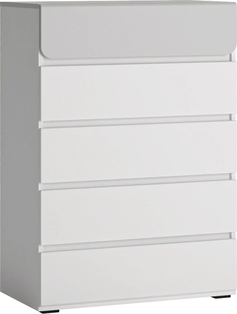 Comoda ALBI, alb, PAL laminat, 72x42x102 cm