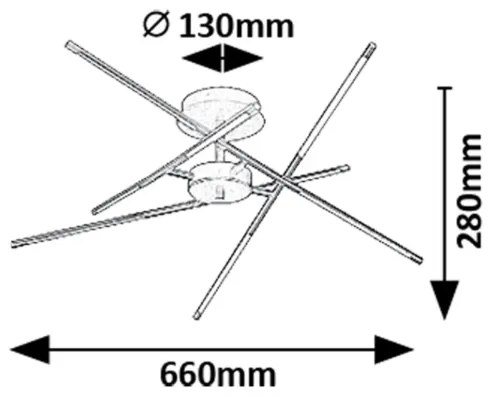 Lustră LED aplicată Rabalux 71339 HENLI2 LED/40W/230V 3000K auriu