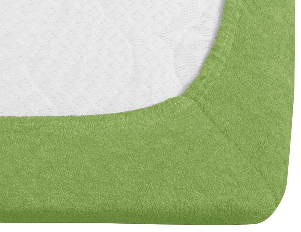 Cearsaf Frotir cu elastic EXCLUSIVE 180 x 200 cm verde