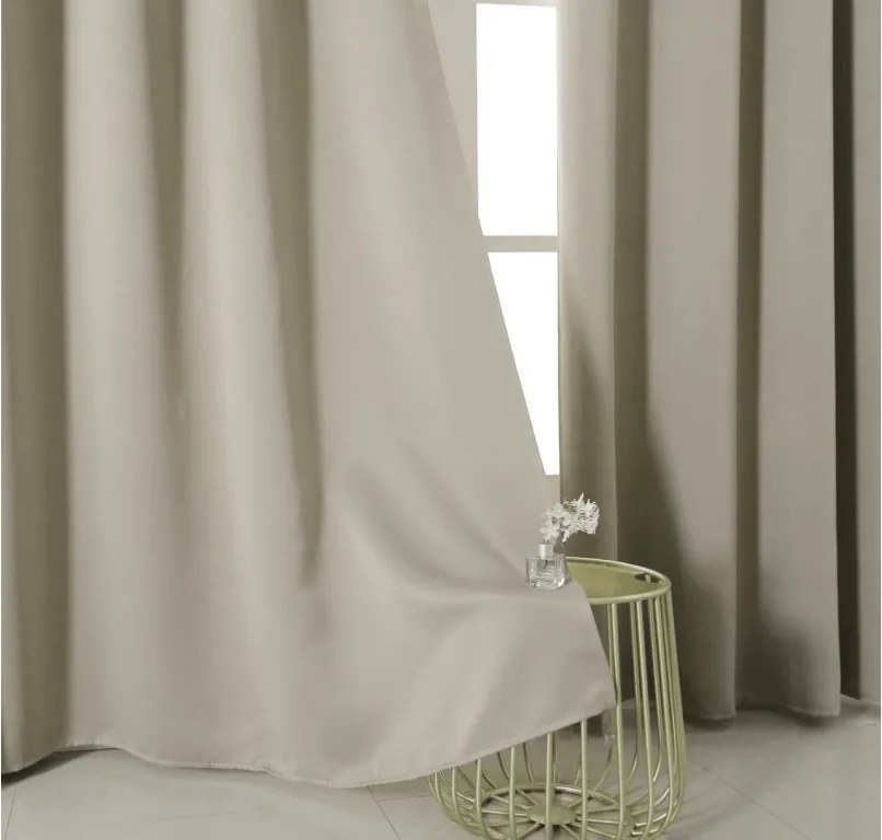 Draperie OXFORD 140x250 cm, bej deschis Agatat: Inele metalice