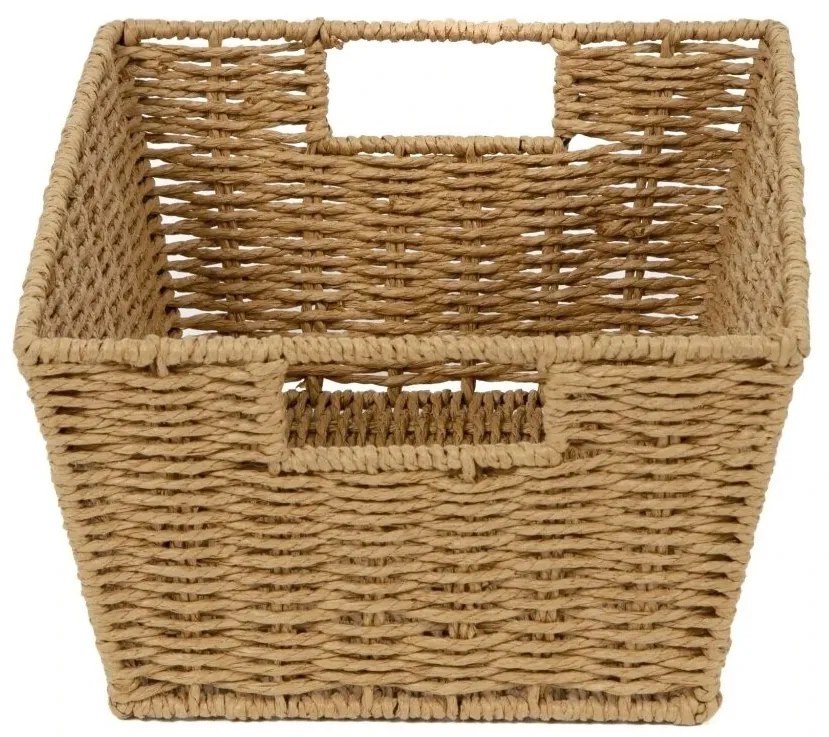 Coș împletit manual Compactor ETNA, 31 x 24 x 14 cm, bej