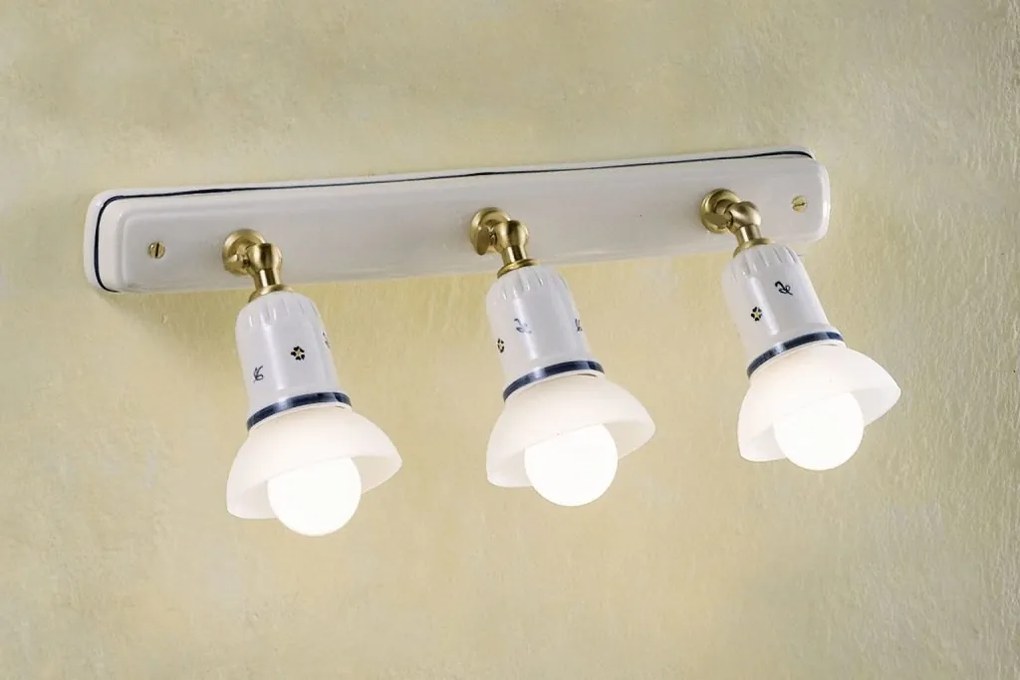 Aplica cu 3 spoturi realizata manual din ceramica SAVONA