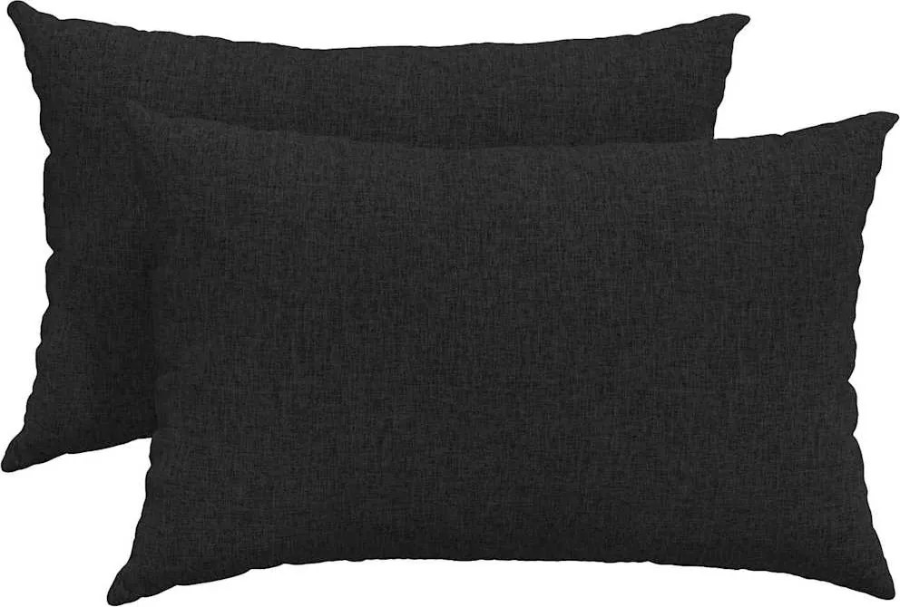 vidaXL Perne pentru canapea 2 pcs Negru 60 x 40 cm țesătură