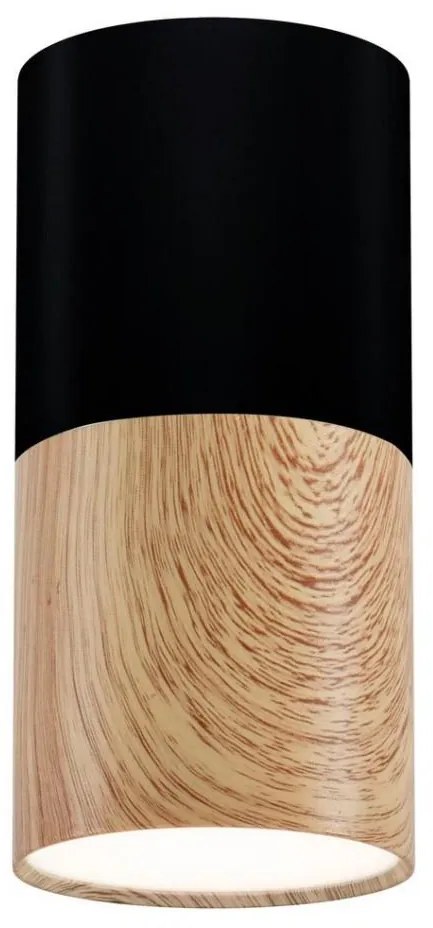 Plafonieră TUBA 1xGU10/50W/230V negru