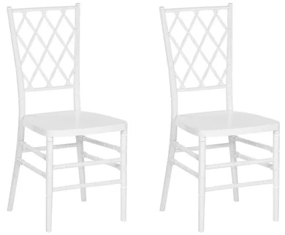 Set de 2 scaune Clarion, alb, 40 x 41 x 92 cm