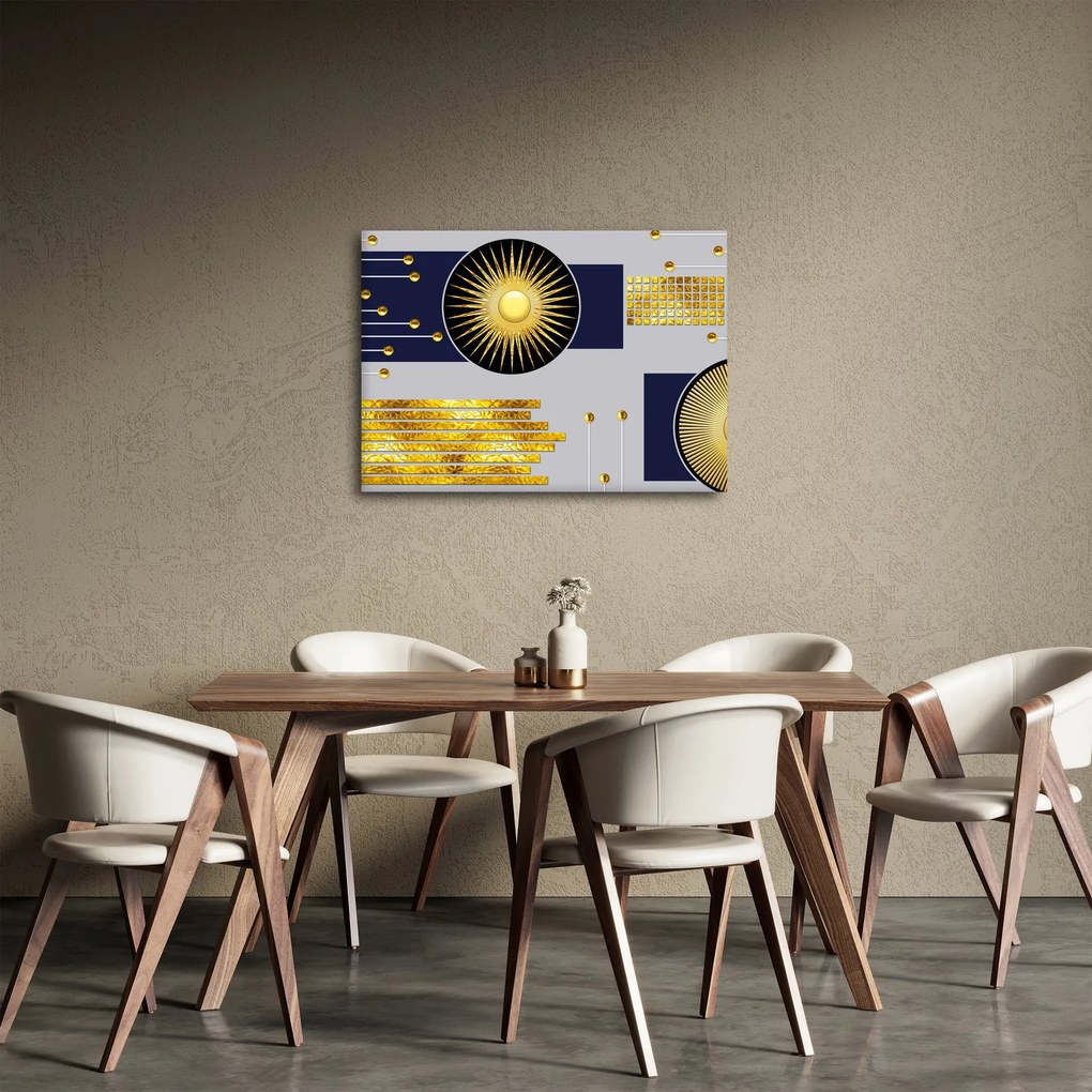 Tablou - Cercuri aurii (70x50 cm)