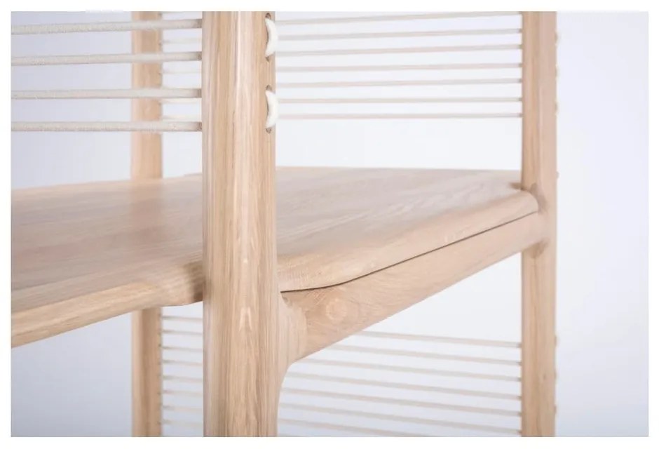 Bibliotecă din lemn masiv de stejar Gazzda Muse, 216 cm h