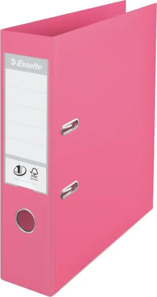 Biblioraft plastifiat ESSELTE 7.5cm roz standard