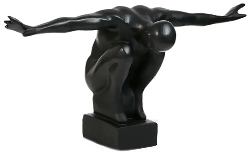 Decorațiune de masă din rășină, 25 x 41 x 20 cm, negru