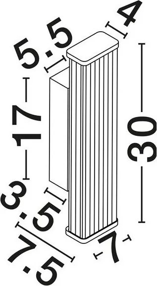 Aplica de perete LED baie IP44 MISTY negru
