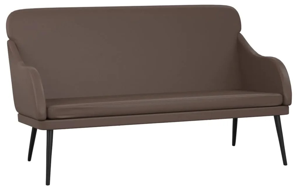 vidaXL Bancă, maro, 110x76x80 cm, piele ecologică