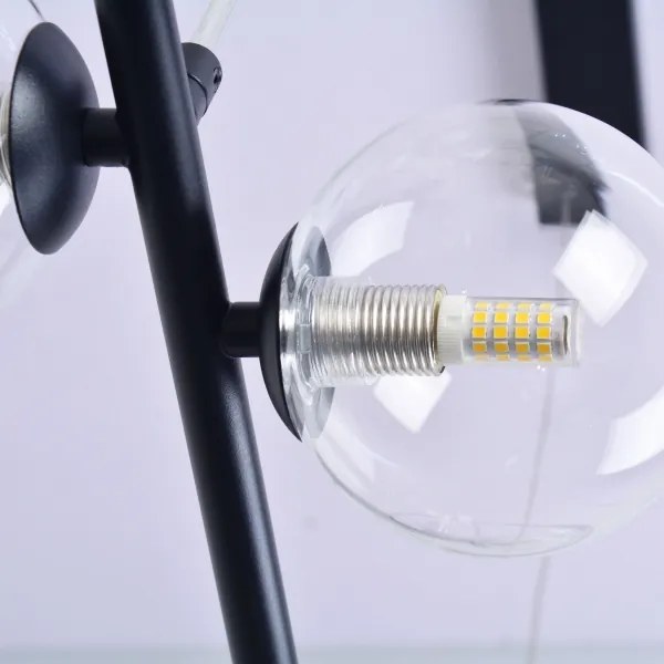 Lustră LED pe cablu HYBRID LED/15W/230V + 7xG9/6W 4000K negru