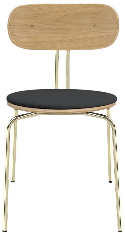 Scaun de dining gri antracit/auriu Curious – UMAGE