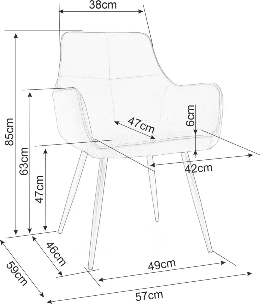 Scaun de dining tapiTat FIGO, negru
