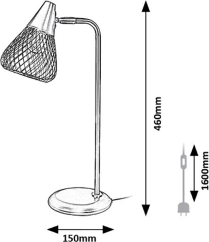 Lampă de masă FANNY 1xE14/25W/230V neagră Rabalux 3181