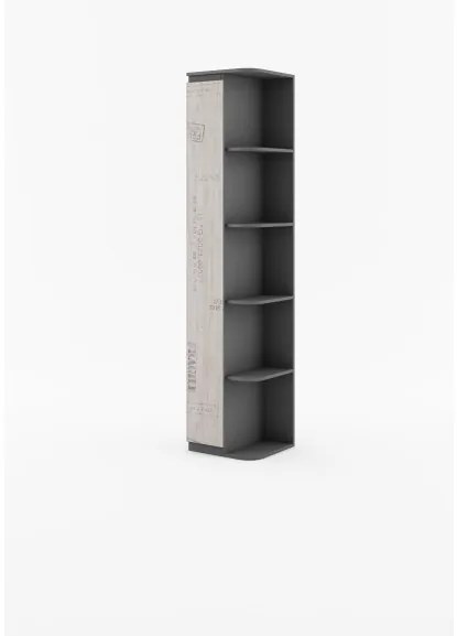 Biblioteca Sorento Grafit Si Santana Oak, 40 Cm