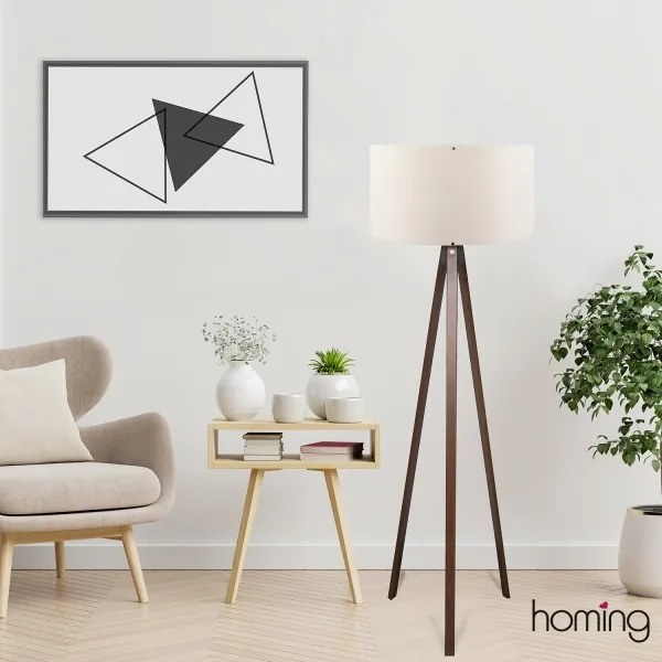 Lampă de podea AYD 1xE27/40W/230V maro/crem