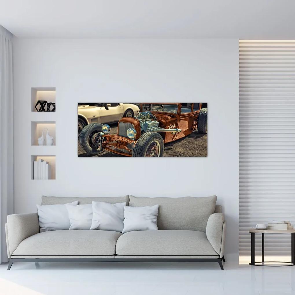Tablou cu mașina maro (120x50 cm), în 40 de alte dimensiuni noi