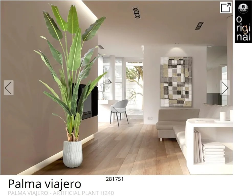 Planta artificiala decorativa Palma viajero, H240