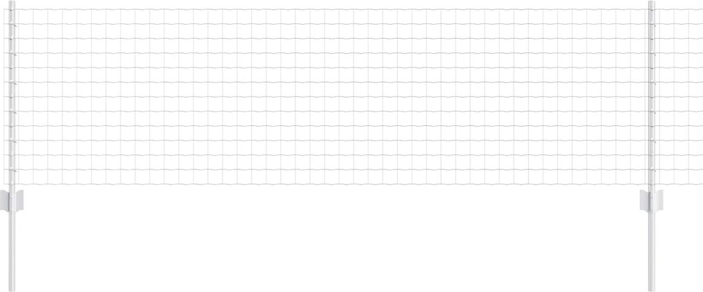 vidaXL Gard cu Stâlp Argintiu 0,6 x 10 m Oțel