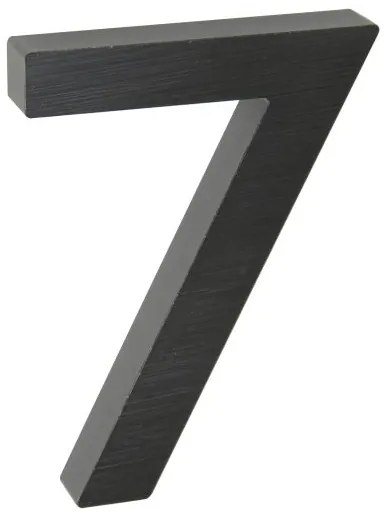 Număr casă 7", RN.100LV, periat, negru"