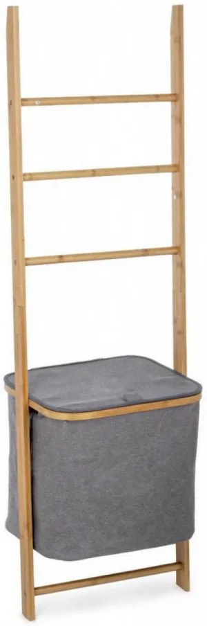 Cos de rufe cu scara decorativa pentru prosoape din bambus, 42 cm, Audrey Bizzotto
