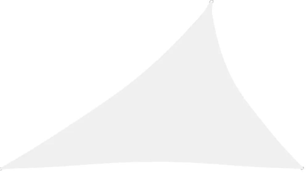 Parasolar din tesatura oxford triunghiular, alb, 3x4x5m