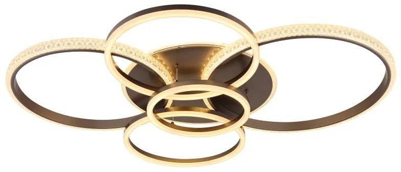 Plafoniera LED metal antracit cristale acrilice LORELEI